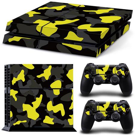 Army Camo / Geel Zwart - PS4 Console Skins PlayStation Stickers