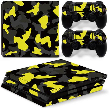 Army Camo / Geel Zwart - PS4 Pro Console Skins PlayStation Stickers
