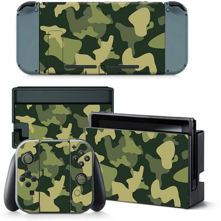 Army Camo / Groen Zwart - Nintendo Switch Skins Stickers