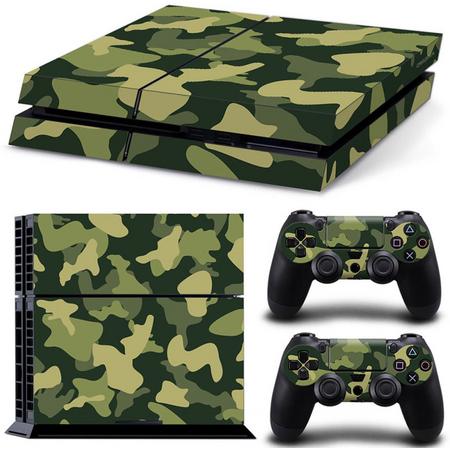 Army Camo / Groen Zwart - PS4 Console Skins PlayStation Stickers