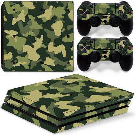 Army Camo / Groen Zwart - PS4 Pro Console Skins PlayStation Stickers