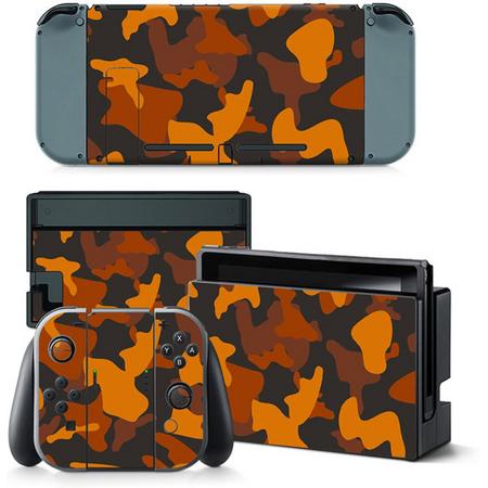 Army Camo / Oranje Zwart - Nintendo Switch Skins Stickers