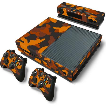 Army Camo / Oranje Zwart - Xbox One Console Skins Stickers