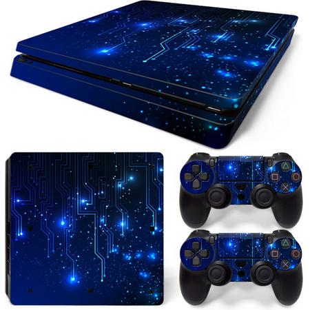 CPU / Blauw - PS4 Slim Console Skins PlayStation Stickers