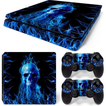 Fire Skull - PS4 Slim Console Skins PlayStation Stickers