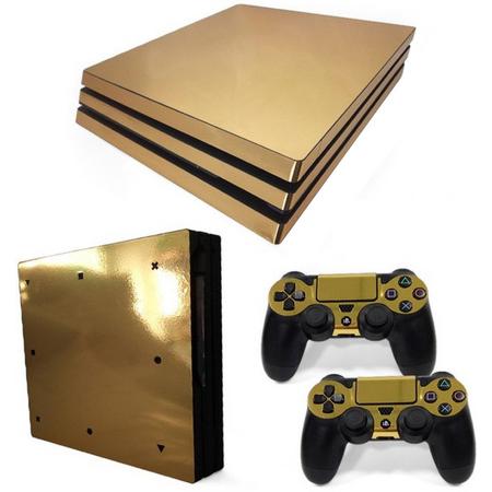 Goud Chrome - PS4 Pro Console Skins PlayStation Stickers