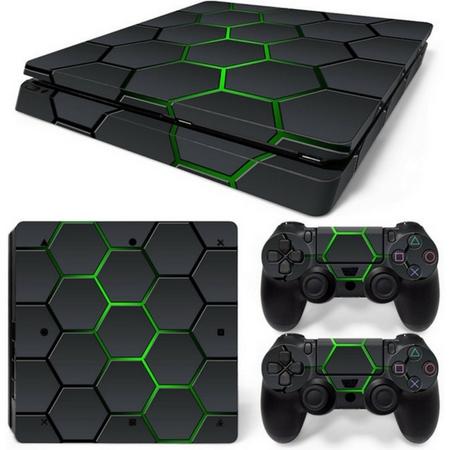 Hex Lime - PS4 Slim Console Skins PlayStation Stickers