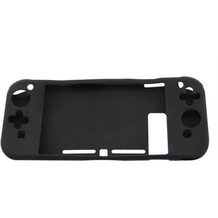 Nintendo Switch Luxe Siliconen Beschermhoes - Softcover Hoes / Case / Skin - Zwart