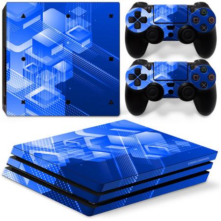 Shapes / Blauw - PS4 Pro Console Skins PlayStation Stickers