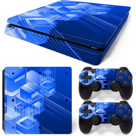 Shapes / Blauw - PS4 Slim Console Skins PlayStation Stickers