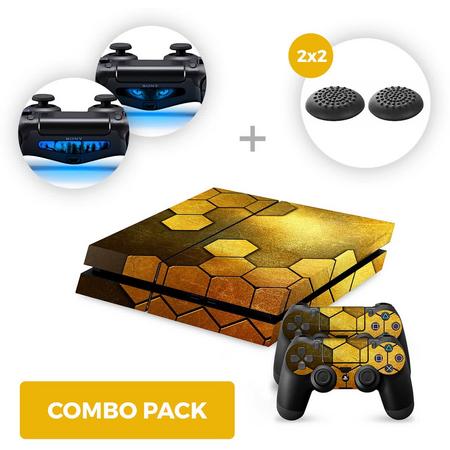 Steel Gold Skins Pakket - PS4 PlayStation Stickers