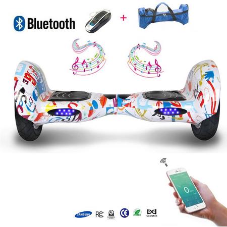 COOL & FUN Hoverboard Batterij Samsung, Bluetooth, Elektrische Scooter Zelfbalansering, Gyropode aangesloten 10 inch Design Patroon