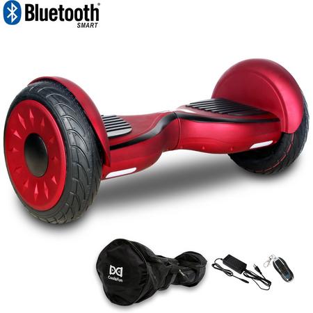 COOL & FUN Hoverboard Bluetooth Off-Road, Elektrische Scooter Zelf-balancerende, gyropod verbonden 10 inch Horseboard - Rood