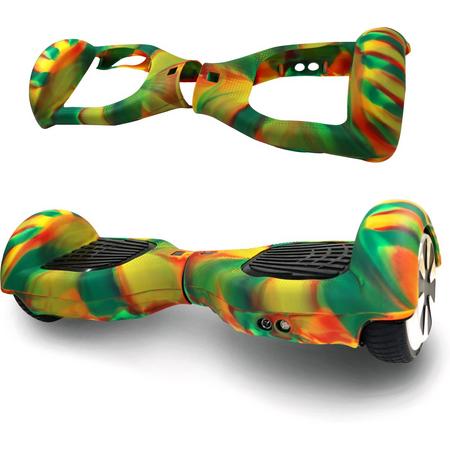 Siliconen beschermhoes, kleurrijke dekking voor 6.5 Inch Hoverboard - Rode en groene camouflage