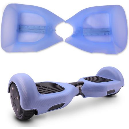 Siliconen beschermhoes met ritssluiting, kleurrijke dekking voor 6.5 Inch Hoverboard -Transparant blauw