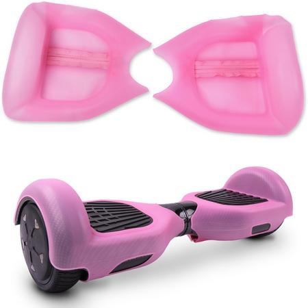 Siliconen beschermhoes met ritssluiting, kleurrijke dekking voor 6.5 Inch Hoverboard -Transparant roze