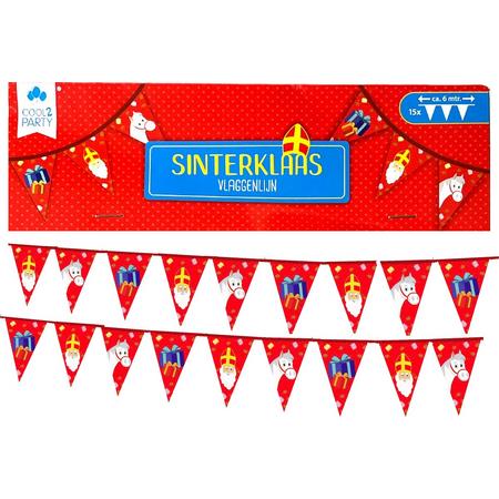 Vlaggenlijn Sinterklaas - Sint & Piet - 6 meter