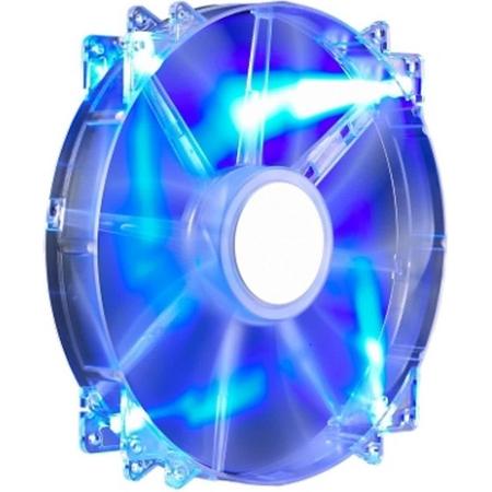 200x30mm,Sleeve,700rpm,Transprent Blue LED Silent Fan