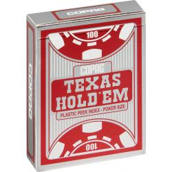 Copag Texas Hold’em Silver Pokerkaarten - Peek Index - Red