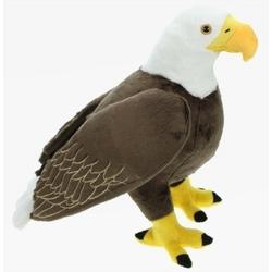 Pluche bruin/witte Amerikaanse zeearend vogel knuffel 35 cm - Amerikaanse  roofvogel knuffels - Speelgoed voor kinderen