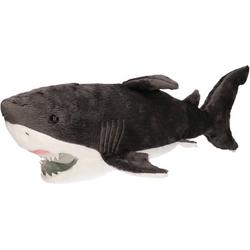 Pluche grote witte haai knuffel 54 cm - Witte haaien zeedieren knuffels - Speelgoed voor kinderen