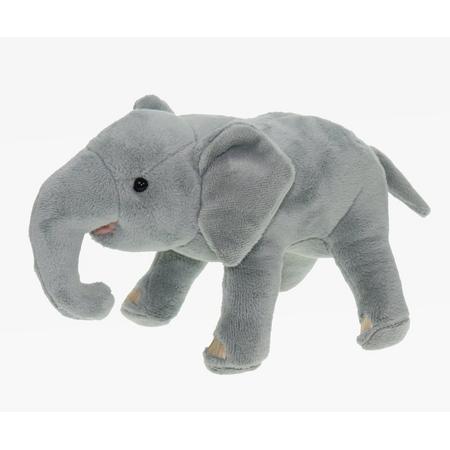Pluche knuffel dieren Afrikaanse Olifant van 22 cm - Speelgoed olifanten knuffels - Cadeau voor jongens/meisjes