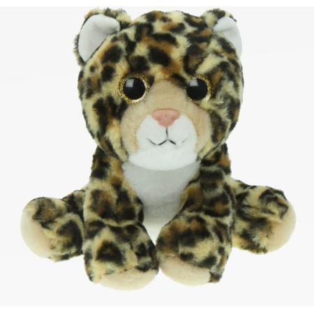 Pluche knuffel dieren Luipaard van 25 cm - Speelgoed knuffels - Cadeau voor jongens/meisjes