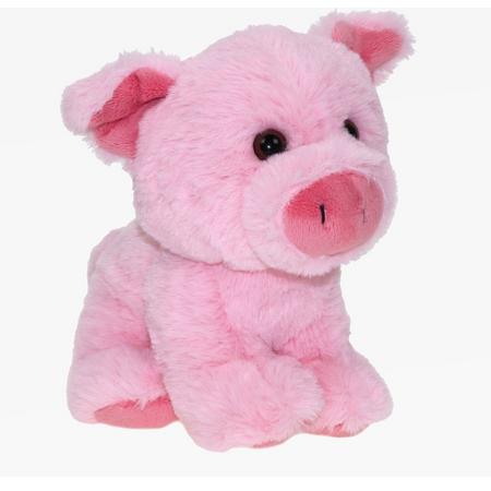 Pluche knuffel dieren Varken van 19 cm - Speelgoed varkens knuffels - Cadeau voor jongens/meisjes
