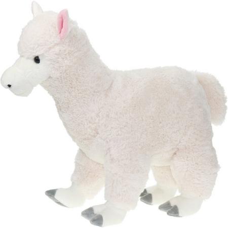 Pluche knuffel dieren witte Alpaca van 40 cm - Speelgoed knuffels - Cadeau voor jongens/meisjes