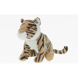 Pluche tijger knuffel bruin 23 cm speelgoed knuffeldier - Tijgers dieren knuffelbeesten/knuffeldieren