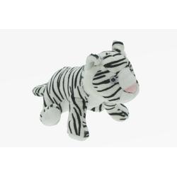 Pluche tijger knuffel wit 23 cm speelgoed knuffeldier - Tijgers dieren knuffelbeesten/knuffeldieren
