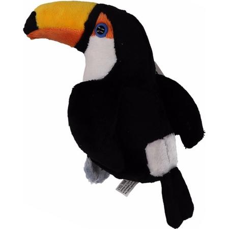 Pluche toekan tropische vogel knuffel 14 cm - Speelgoed of decoratie vogels