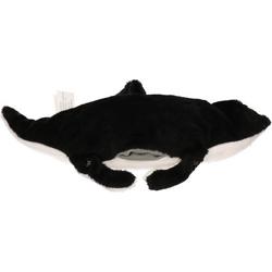 Pluche zwart/witte mantarog knuffel 26 cm - Mantaroggen zeedieren knuffels - Speelgoed voor kinderen