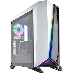Carbide Series SPEC-OMEGA RGB Mid-TowerTempered Glass Gaming Case White and Black