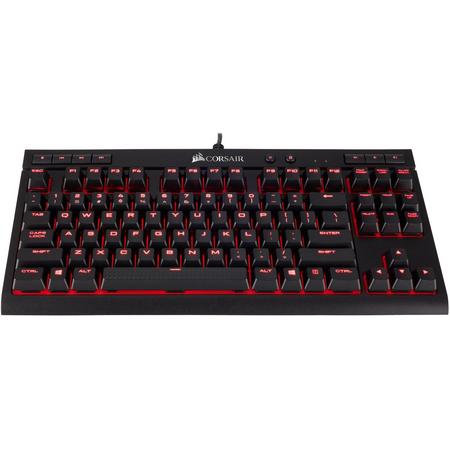 Corsair K63 Red LED - Cherry MX Red - Mechanisch Gaming Toetsenbord (Swiss Layout)