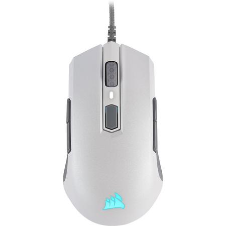 Corsair M55 Pro RGB Ambidextrous Gaming Mouse - 12400 DPI Backlit - Wit
