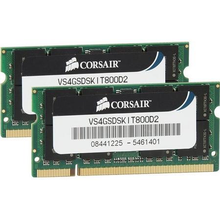 Corsair ValueSelect VS4GSDSKIT800D2 4GB DDR2 SODIMM 800MHz (2 x 2 GB)
