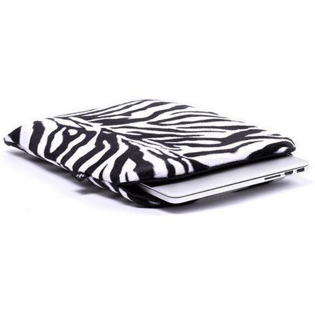 MacBook Hoes 13 inch Zebra Mania (wit/ zwart)