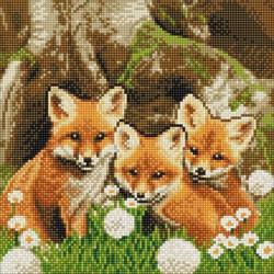 Craft Buddy Cristal Art Kit Framed Fox Cubs