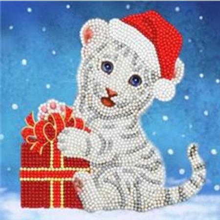 Crystal Card® Chrismas Cat (18x18 cm)
