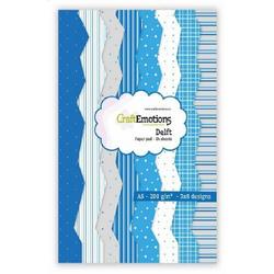 CraftEmotions Paper pad Delft - blauw 24 vl A5 14,8x21CM (02-23)