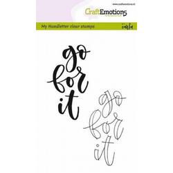 CraftEmotions stempel A6 - handletter - Go for it (ENG)