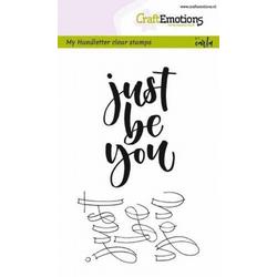 CraftEmotions stempel A6 - handletter - Just be You (ENG)