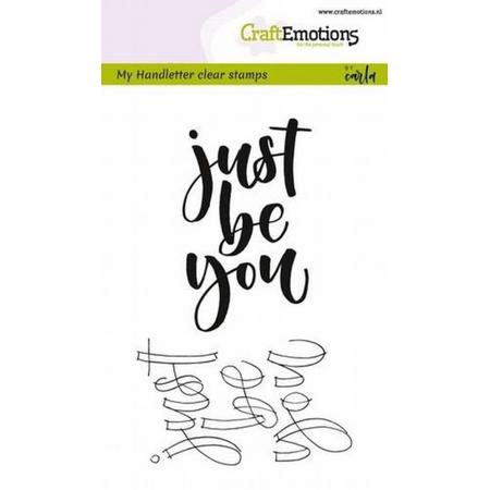 CraftEmotions stempel A6 - handletter - Just be You (ENG)