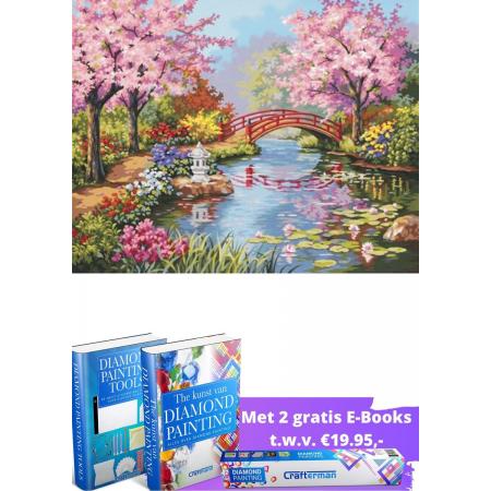 Crafterman™ Diamond Painting Pakket Volwassenen - volledige bedekking - hobby pakket - Kleurrijke natuur - 30x40cm - Met tijdelijk E-Book