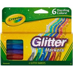 Crayola - Glittermarkers voor kinderen - Dazzling Colors - 6 stuks