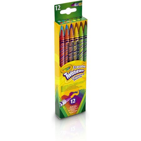 Crayola 12 Draaikleurpotloden met gum