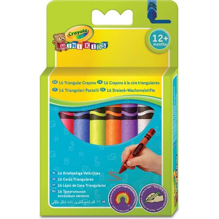 Crayola Mini Kids - 16 Driehoekige waskrijtjes