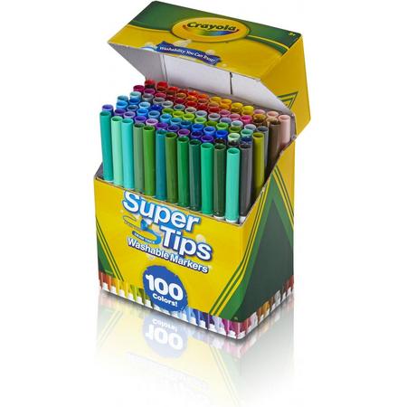 Crayola Supertips Uitwasbare Viltstiften - Set van 100