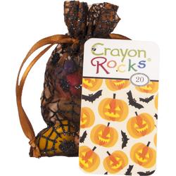 Crayon Rocks - ecologische niet giftige waskrijtjes, pengreep stimulerend - 20 kleuren in een griezelig zakje [Halloween editie]